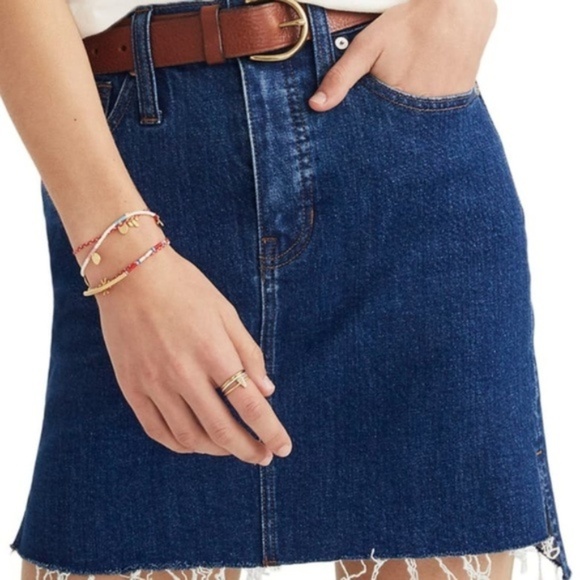 Madewell Mini Denim Skirt Step-Hem Edition - Picture 3 of 3